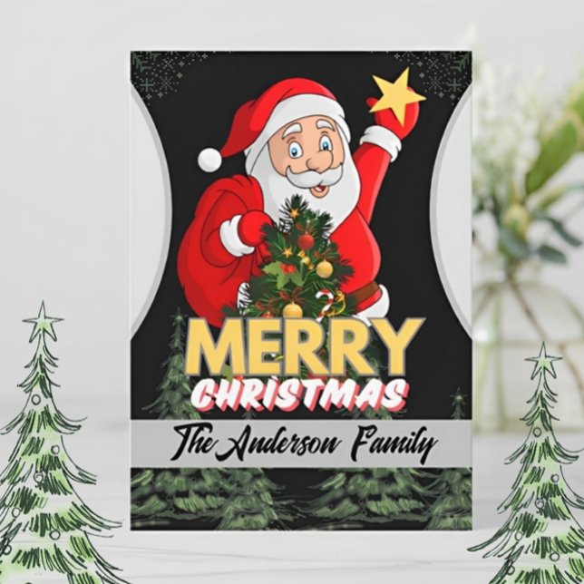 Tarjeta navidad navideña de ferry Santa & Tree (Subido por el creador)