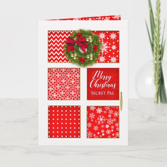 Tarjeta Navidad, PAL secreto, puerta del panel roja con la (Anverso)