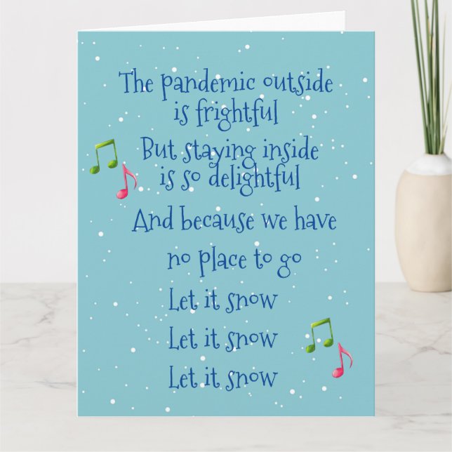 Tarjeta Navidad Pandemia Fuera es Espantoso 2020 (Anverso)