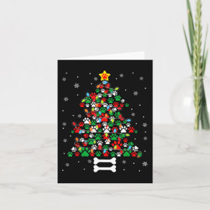 Tarjeta Navidad Patas De Perro Lindas Árbol De Navidad Per