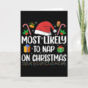 Tarjeta Navidad Probablemente Sueño En Navidad Divertida N