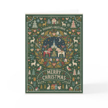 Navidad pueblo boscoso arte popular nórdico