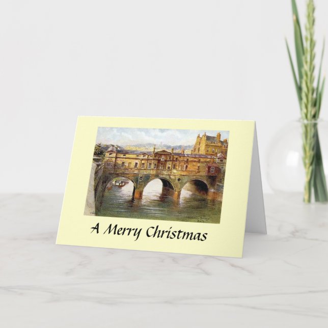 Tarjeta navidad - Puente Pulteney, Bath, Somerset (Anverso)
