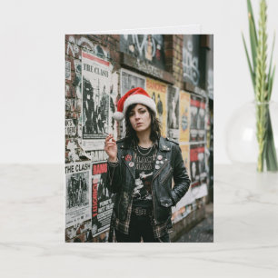 Tarjeta Navidad Punk Rock Riot Fiesta