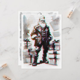 Tarjeta Navidad Punk (Santa pared).