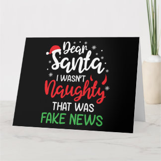 Tarjeta Navidad Querido Santa No Fui Travieso Xmas Diverti