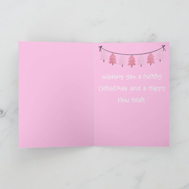 Tarjeta Navidad Rosa (Interior)