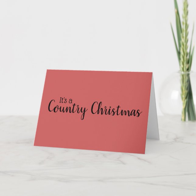 Tarjeta Navidad Rural Roja (Anverso)