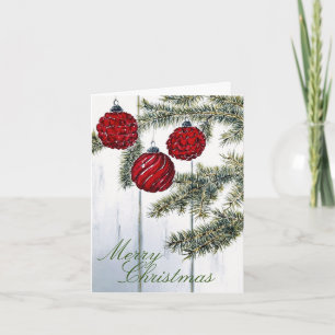 Tarjeta Navidad Rústica Minimalista Alegre Fiesta