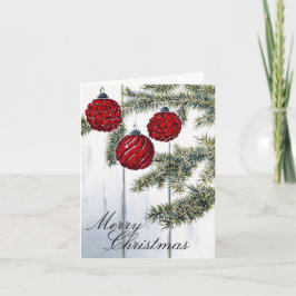 Tarjeta Navidad Rústica Minimalista Alegre Fiesta