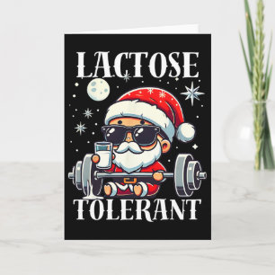 Tarjeta Navidad Santa Fitness Navidad Feo Navidad Lactos