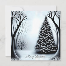 Navidad Simple y Elegante en Blanco y Negro con un