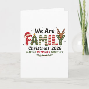 Tarjeta Navidad Somos Familia 2026 Haciendo Recuerdos Xmas