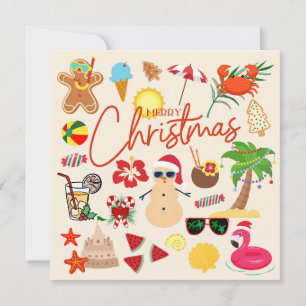 Tarjeta Navidad Tropical