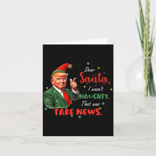 Tarjeta Navidad Trump Querido Santa Noticias Falsas Divert