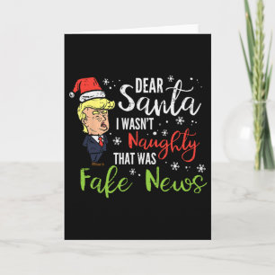 Tarjeta Navidad Trump Querido Santa Noticias Falsas Divert