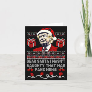Tarjeta Navidad Trump Querido Santa Noticias Falsas Divert