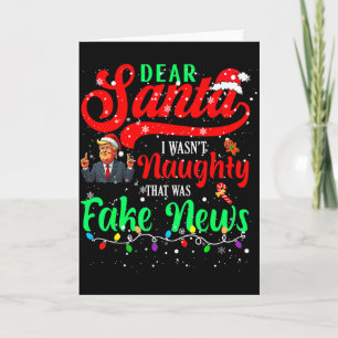 Tarjeta Navidad Trump Querido Santa Noticias Falsas Divert