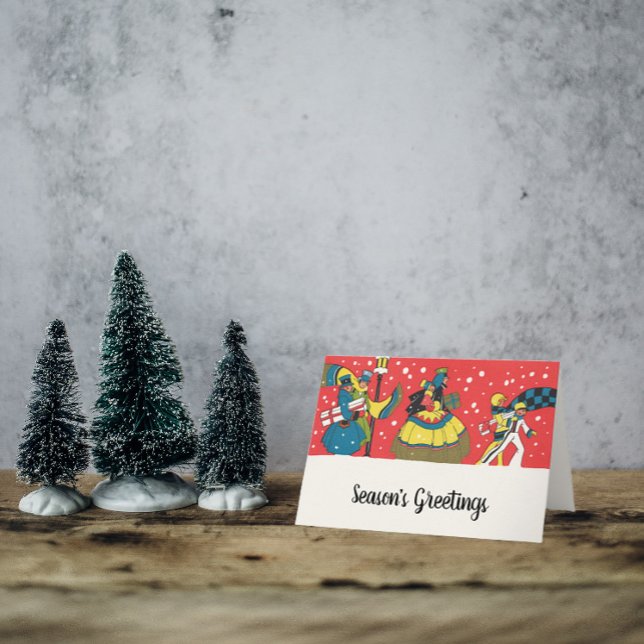 Tarjeta Navidad vintage, familia victoriana (Subido por el creador)