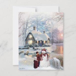 Tarjeta Navidad Winter Wonderland Snowman