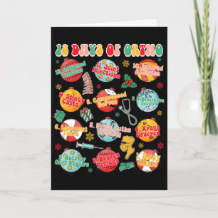 Tarjeta Navidad Xmas Enfermera Ortopédica Equipo Ortopédic