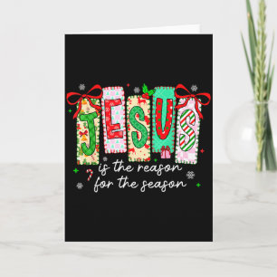 Tarjeta Navidad Xmas Jesús Es La Razón De La Temporada 