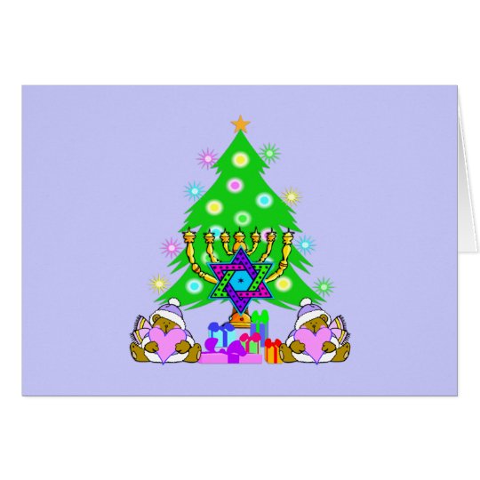 Tarjeta Navidad y Jánuca junto