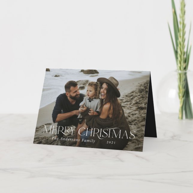 Tarjeta Navidades 1 festividad plegada de flores botánicas (Anverso)