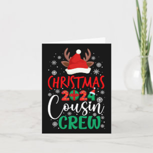 Tarjeta Navidades 2024 Cría de renos primos Navidad Santa