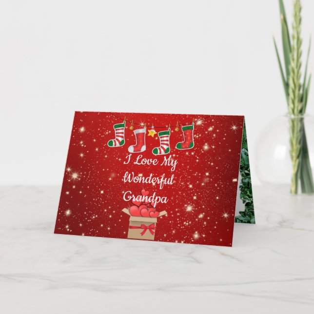 Tarjeta Navidades Abuelo Maravilloso (Anverso)