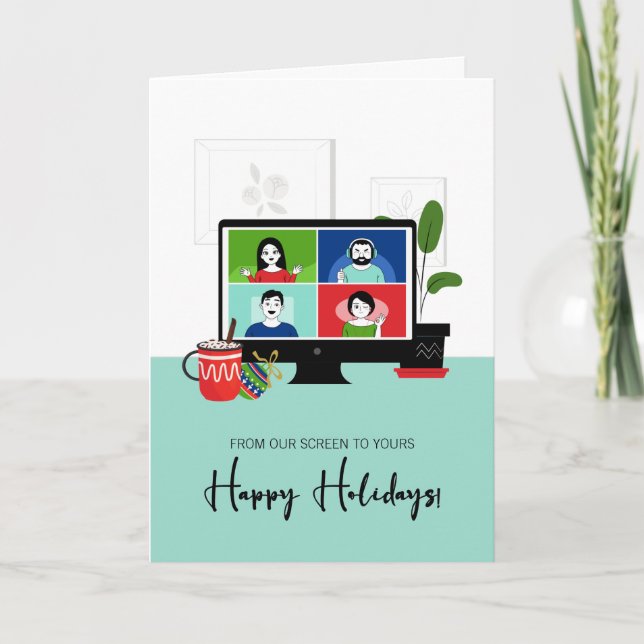 Tarjeta Navidades Acercan De Nuestra Pantalla A Sus Vacaci (Anverso)