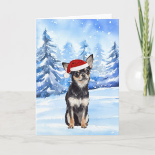 Tarjeta Navidades acuáticos de Santa Chihuahua