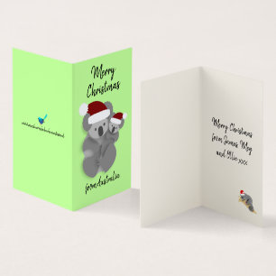 Tarjeta Navidades adorables Koala y Joey