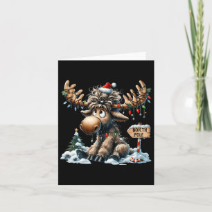 Tarjeta Navidades Adorables Moose Merry Christmoose Hombre