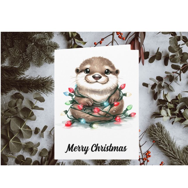 Tarjeta Navidades Adorables Otter (Subido por el creador)