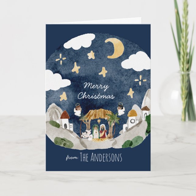 Tarjeta Navidades afroamericanos de natividad negra (Anverso)