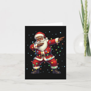 Tarjeta Navidades afroamericanos de raza negra bailando Sa