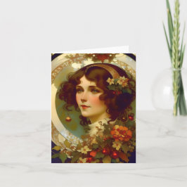 Tarjeta Navidades - AI - Art Nouveau - F