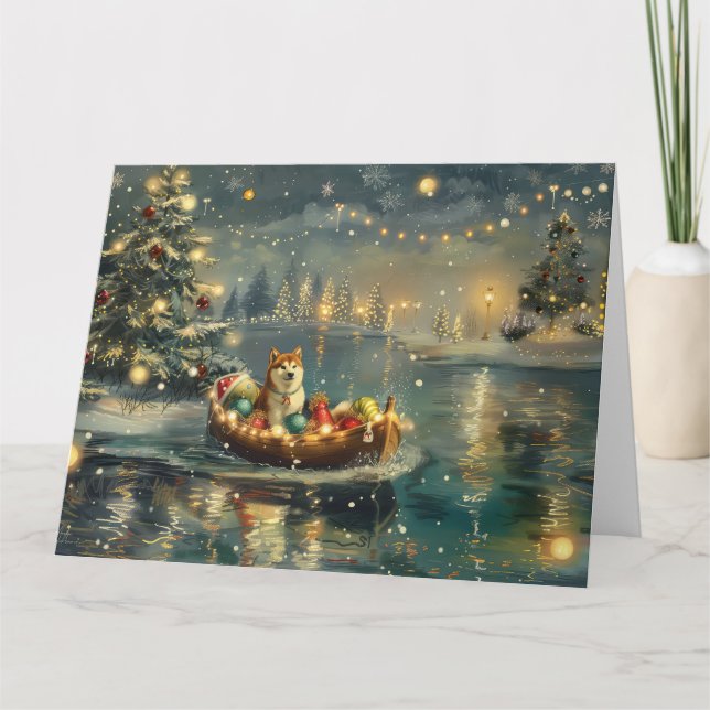 Tarjeta Navidades Akita Festividad (Anverso)