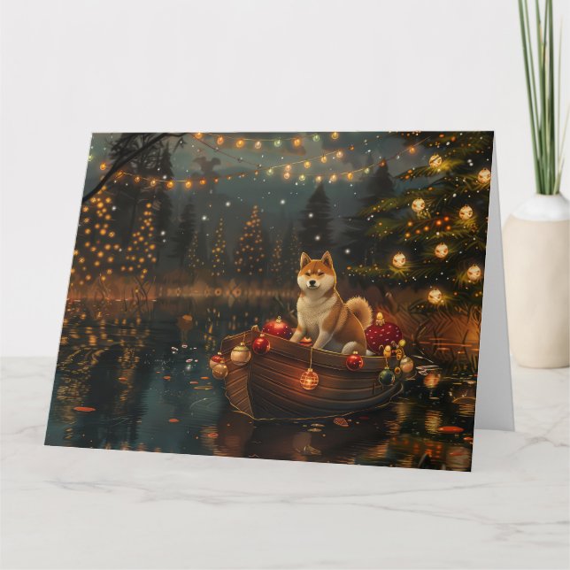 Tarjeta Navidades Akita Festividad (Anverso)