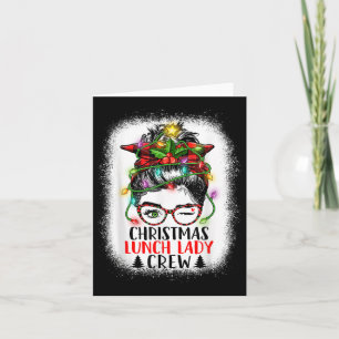 Tarjeta Navidades Almuerzo Dama Crew Messy Bun Women Chris