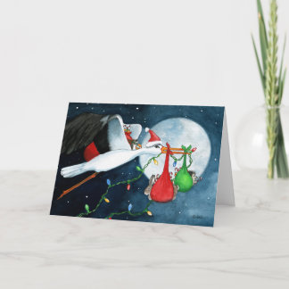 Tarjeta Navidades amigos Mascotas familiares de Bihrle