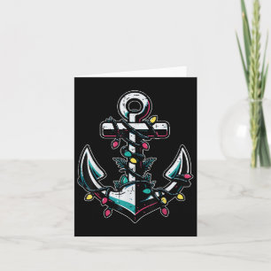 Tarjeta Navidades Anchor De Barco Xmas Cruise Hombres