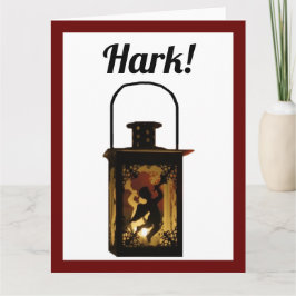 Tarjeta Navidades Ángel Lantern Decoración de vacaciones d