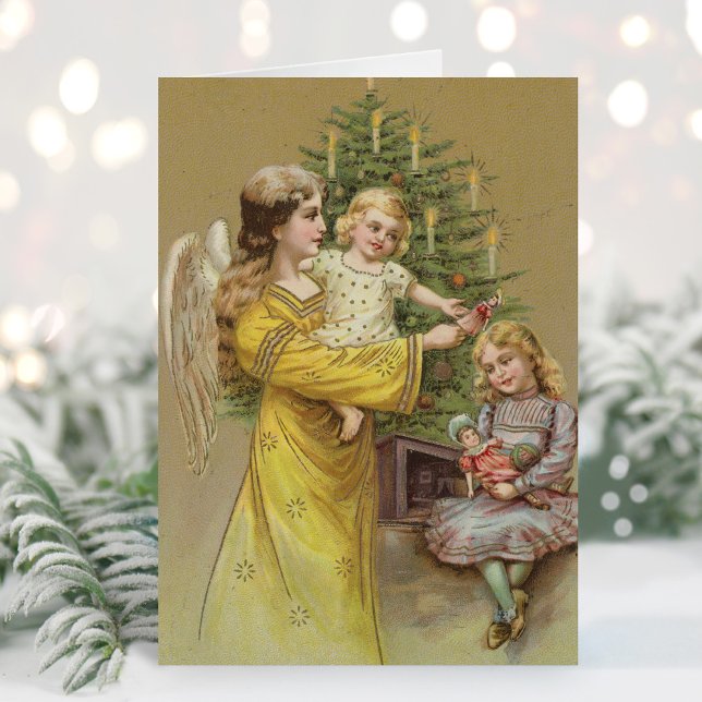 Tarjeta Navidades Angel | Vintage Holiday (Subido por el creador)