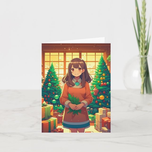 Tarjeta Navidades Anime C - AI (Anverso)
