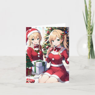 Tarjeta Navidades Anime F - AI