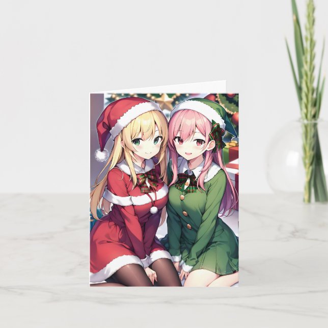 Tarjeta Navidades Anime L - AI (Anverso)