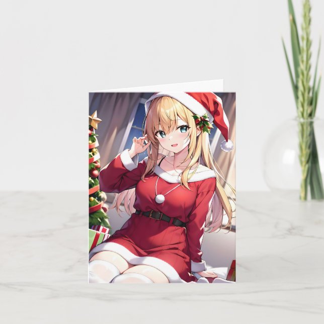Tarjeta Navidades Anime M - AI (Anverso)