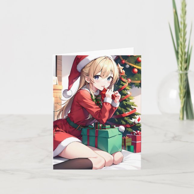 Tarjeta Navidades Anime O - AI (Anverso)